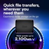 Crucial X10 2To Disque SSD Externe Portable, Jusqu’à 2100Mo/s, USB-C 3.2 Gen2, Résistance à la poussière et à l'eau classée IP65