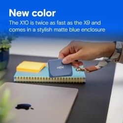 Crucial X10 1To Disque SSD Externe Portable, Jusqu’à 2100Mo/s, USB-C 3.2 Gen2, Résistance à la poussière et à l'eau classée IP65