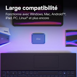 Crucial X10 8To Disque SSD Externe Portable, Jusqu’à 2100Mo/s, USB-C 3.2 Gen2, Résistance à la poussière et à l'eau classée IP65