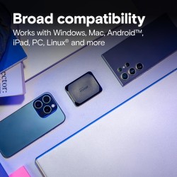 Crucial X10 4To Disque SSD Externe Portable, Jusqu’à 2100Mo/s, USB-C 3.2 Gen2, Résistance à la poussière et à l'eau classée IP65