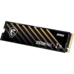 MSI SPATIUM M461 PCIe 4.0 NVMe M.2 2TB - Disque SSD Interne 2 to, PCIe 4.0 NVMe M.2, Lecture 5000 MB/s & Écriture 4200 MB/s, 3D 