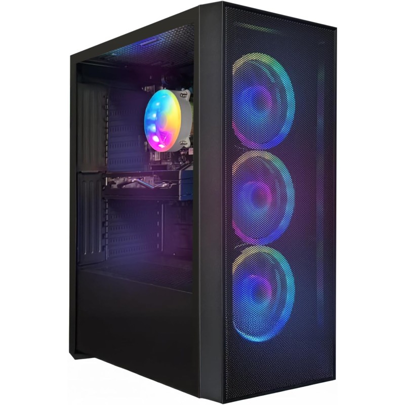 STGsivir PC Gamer Fixe,Ordinateur Gaming,Ryzen 7 5700G up to 4.6Ghz,32Go DDR4,1To SSD,WiFi 6,BT5.0,Ventilateur RGB x3,Windows11 