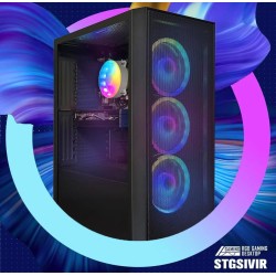 STGsivir PC Gamer Fixe,Ordinateur Gaming,Ryzen 7 5700G up to 4.6Ghz,32Go DDR4,1To SSD,WiFi 6,BT5.0,Ventilateur RGB x3,Windows11 