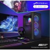 STGsivir PC Gamer Fixe,Ordinateur Gaming,Ryzen 7 5700G up to 4.6Ghz,32Go DDR4,1To SSD,WiFi 6,BT5.0,Ventilateur RGB x3,Windows11 