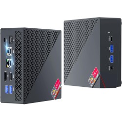 NiPoGi AM06 Pro Mini PC 32 Go DDR4 RAM, АMD Ryzen 7 7730U(8C/16T, jusqu'à 4,50 GHz), 512 Go M.2 SSD Mini Ordinateur de Bureau Wi