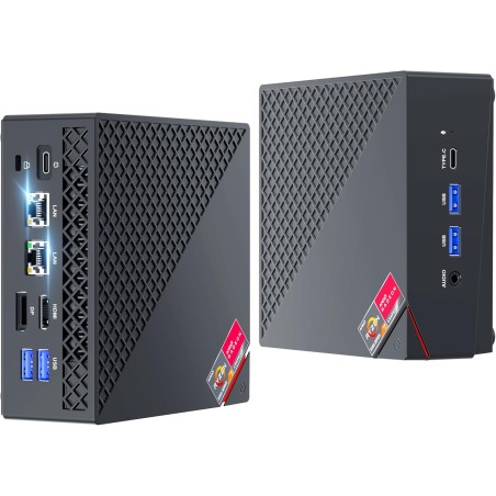 NiPoGi AM06 Pro Mini PC 32 Go DDR4 RAM, АMD Ryzen 7 7730U(8C/16T, jusqu'à 4,50 GHz), 512 Go M.2 SSD Mini Ordinateur de Bureau Wi