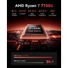 NiPoGi AM06 Pro Mini PC 32 Go DDR4 RAM, АMD Ryzen 7 7730U(8C/16T, jusqu'à 4,50 GHz), 512 Go M.2 SSD Mini Ordinateur de Bureau Wi