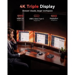 NiPoGi AM06 Pro Mini PC 32 Go DDR4 RAM, АMD Ryzen 7 7730U(8C/16T, jusqu'à 4,50 GHz), 512 Go M.2 SSD Mini Ordinateur de Bureau Wi
