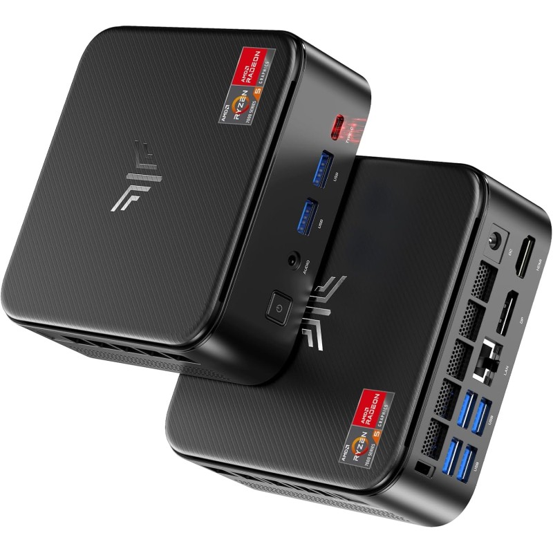 NiPoGi E3B Mini PC par ΑΜD Ryzen 5 7430U(Max 4.3GHz,6C/12T, Mieux Que 5500U/5650U/5675U),16Go RAM/512Go SSD,Mini Ordinateur de B