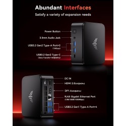 NiPoGi E3B Mini PC par ΑΜD Ryzen 5 7430U(Max 4.3GHz,6C/12T, Mieux Que 3500U/5650U/5675U),16Go RAM /512Go SSD,Mini Ordinateur de 