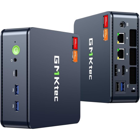 GMKtec M6 Ultra Mini PC Gaming Ryzen 7640HS (Amélioré du 6600H/6800U), 32 Go RAM DDR5 512 Go SSD, Double NIC LAN 2.5GbE Ordinate