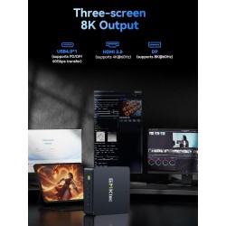 GMKtec M6 Ultra Mini PC Gaming Ryzen 7640HS (Amélioré du 6600H/6800U), 32 Go RAM DDR5 512 Go SSD, Double NIC LAN 2.5GbE Ordinate