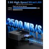 GMKtec M6 Ultra Mini PC Gaming Ryzen 7640HS (Amélioré du 6600H/6800U), 32 Go RAM DDR5 512 Go SSD, Double NIC LAN 2.5GbE Ordinate