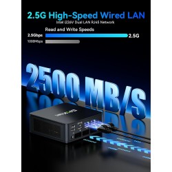 GMKtec AMD Ryzen 7 Mini PC W-11 Pro 7730U(Version améliorée 7430U/5825U) (8 C/16 T 4,50 GHz), M5 Ultra Dual LAN 2.5G Mini Comput