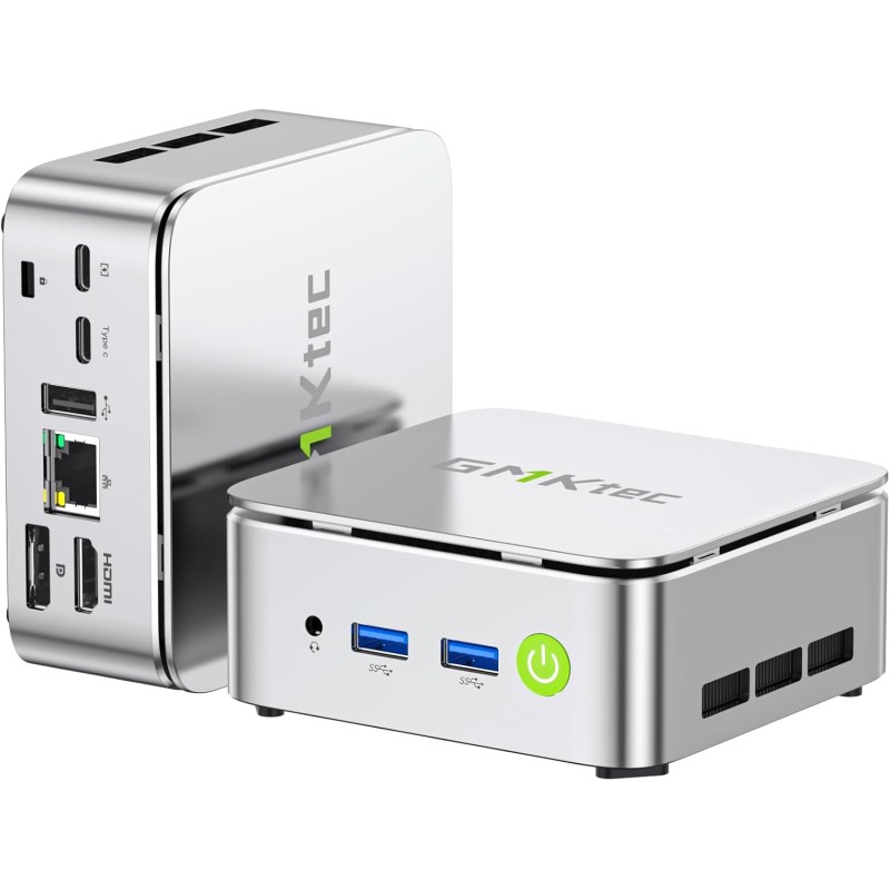 GMKtec Mini PC Ryzen 5 3500U (4C/8T, 4,5GHz), 16Go DDR4, 256Go SSD, USB-C, WiFi 5, BT 5.0, W11 Pro – Mini Ordinateur NucBox G10 