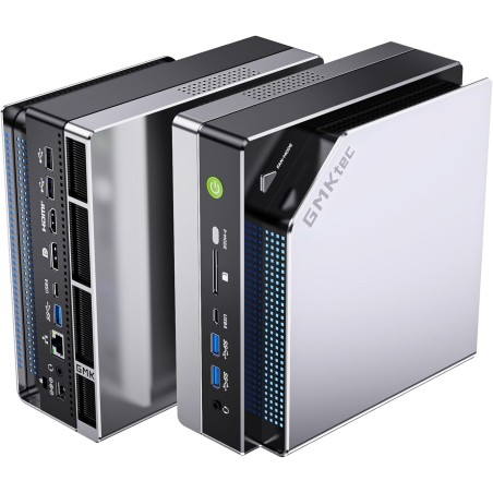 GMKtec Evo-X2 AI Mini-PC AMD Ryzen AI Max+ 395 (jusqu'à 5,1GHz) Mini-PC de Jeu, 64GB LPDDR5X 8000MHz (8GB*8), 1TB PCIe 4.0 SSD, 