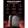 GMKtec Evo-X2 AI Mini-PC AMD Ryzen AI Max+ 395 (jusqu'à 5,1GHz) Mini-PC de Jeu, 64GB LPDDR5X 8000MHz (8GB*8), 1TB PCIe 4.0 SSD, 