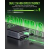Mini PC Gaming GMKtec, M7 AMD Ryzen 7 Pro 6850H (8C/16T 4.70Ghz) Double NIC LAN 2.5G Ordinateur de Bureau, 32GB DDR5 RAM +1TB Di