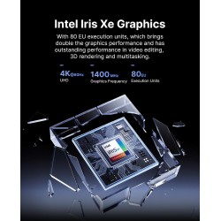 NiPoGi CK10 Mini PC 32 Go RAM DDR4, Ιntel i5-12600H(jusqu'à 4,5 GHz, 12C/ 16T), 1024 Go (1 to) NVME M.2 SSD Mini Ordinateur de B