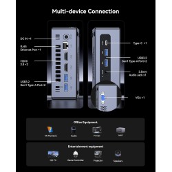 NiPoGi CK10 Mini PC 32 Go RAM DDR4, Ιntel i5-12600H(jusqu'à 4,5 GHz, 12C/ 16T), 1024 Go (1 to) NVME M.2 SSD Mini Ordinateur de B