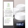 TP-Link Deco Routeur WiFi 7 Mesh BE3600 Bi-Bande, Port Ethernet 2,5G, Couverture de 490㎡, Itinérance IA Transparente, Connectez 