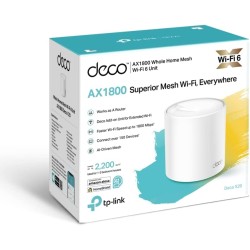 TP-Link Deco WiFi 6 Mesh AX 1800Mbps Deco X20(1-Pack) - Système WiFi 6 pour Toute la Maison - Couverture WiFi de 100㎡ - Installa