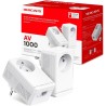 Mercusys MP500P KIT CPL 1000Mbps avec 1 Port Gigabit et Prise Intégrée Type F, Boitier CPL Kit de 2 - idéale pour Profiter du Se