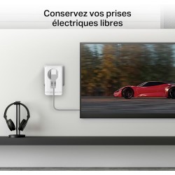 Mercusys MP500P KIT CPL 1000Mbps avec 1 Port Gigabit et Prise Intégrée Type F, Boitier CPL Kit de 2 - idéale pour Profiter du Se