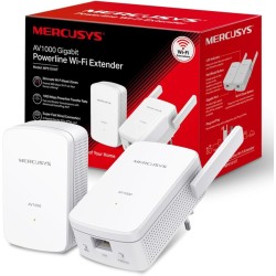 MERCUSYS MP510 KIT TP-Link CPL 1000Mbps WiFi Adaptateur Réseau CPL, WiFi N300Mbps, Homeplug AV2 1000Mbps, Boitier CPL, Brancher 