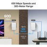 Mercusys MP300 KIT CPL AV600 – Kit de 2 Adaptateurs Powerline 600 Mbps, Port Fast Ethernet, Jusqu’à 300 m sur Circuit électrique