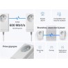 Mercusys MP300P KIT CPL 600Mbps avec 1 Port et Prise Intégrée Type F, Boitier CPL Kit de 2 - idéal pour Profiter du Service Mult