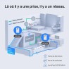 Mercusys MP300P KIT CPL 600Mbps avec 1 Port et Prise Intégrée Type F, Boitier CPL Kit de 2 - idéal pour Profiter du Service Mult