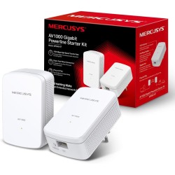 MERCUSYS MP500 KIT TP-Link CPL 1000 Mbps, Port Gigabit, Pack de 2 CPL - Pratique pour Profiter du Service Multi-TV à la Maison, 