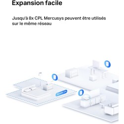 MERCUSYS MP500 KIT TP-Link CPL 1000 Mbps, Port Gigabit, Pack de 2 CPL - Pratique pour Profiter du Service Multi-TV à la Maison, 