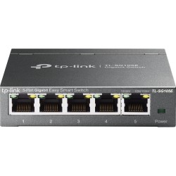 TP-Link TL-SG105E Switch Ethernet Gigabit 5 Ports Gigabit Hub RJ45, Switch Manageable, Partage de Connexion et Mise en réseau po