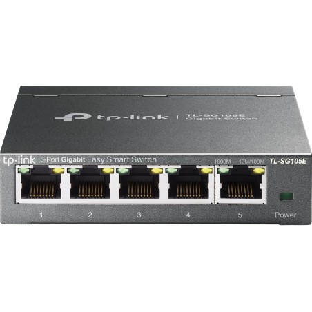 TP-Link TL-SG105E Switch Ethernet Gigabit 5 Ports Gigabit Hub RJ45, Switch Manageable, Partage de Connexion et Mise en réseau po