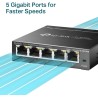 TP-Link TL-SG105E Switch Ethernet Gigabit 5 Ports Gigabit Hub RJ45, Switch Manageable, Partage de Connexion et Mise en réseau po