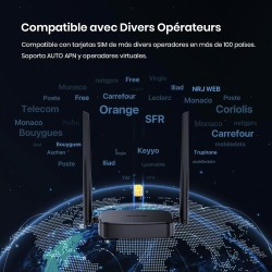 Tenda Routeur 4G, Box 4G WiFi, Routeur SIM LTE 150 Mbps, Modem 4G san Fil, 2.4GHz Wi-FI 300 Mbps, CAT4, 2 Antennes Externe, Fast