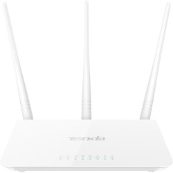 Tenda F3 Routeur WiFi N300, Routeur sans Fil jusqu'à 300 Mbps en 2,4 GHz, Point d'accès WiFi avec 3 * 5dBi Antennes, 3 Ports LAN