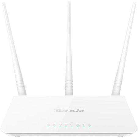 Tenda F3 Routeur WiFi N300, Routeur sans Fil jusqu'à 300 Mbps en 2,4 GHz, Point d'accès WiFi avec 3 * 5dBi Antennes, 3 Ports LAN