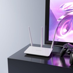 Tenda F3 Routeur WiFi N300, Routeur sans Fil jusqu'à 300 Mbps en 2,4 GHz, Point d'accès WiFi avec 3 * 5dBi Antennes, 3 Ports LAN