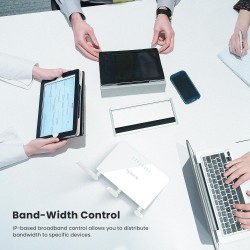 Tenda F3 Routeur WiFi N300, Routeur sans Fil jusqu'à 300 Mbps en 2,4 GHz, Point d'accès WiFi avec 3 * 5dBi Antennes, 3 Ports LAN