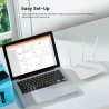 Tenda F3 Routeur WiFi N300, Routeur sans Fil jusqu'à 300 Mbps en 2,4 GHz, Point d'accès WiFi avec 3 * 5dBi Antennes, 3 Ports LAN