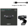 Logitech Webcam C920 HD Pro, Appels et Enregistrements Vidéo Full HD 1080p, Webcam Streaming, Deux Microphones, Petite, Agile, R