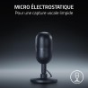 Razer Seiren V3 Mini - Microphone USB ultra-compact (microphone à condensateur 14 mm, directivité supercardioïde, détecteur de m