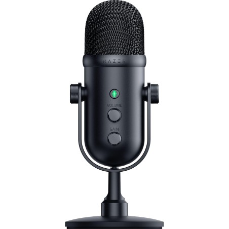 Razer Seiren V2 Pro - Microphone USB Professionnel pour Streamers (Microphone Dynamique 30 mm, Filtre Passe-Haut, limiteur de Ga