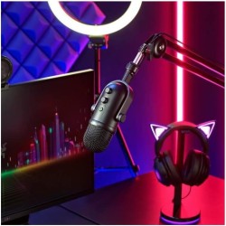 Razer Seiren V2 Pro - Microphone USB Professionnel pour Streamers (Microphone Dynamique 30 mm, Filtre Passe-Haut, limiteur de Ga