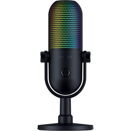 Razer Seiren V3 Chroma - Microphone USB RGB avec Tap-to-Mute (Un éclairage Qui réagit au Stream et au Jeu, Micro électrostatique