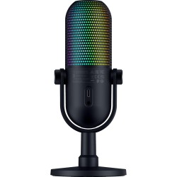 Razer Seiren V3 Chroma - Microphone USB RGB avec Tap-to-Mute (Un éclairage Qui réagit au Stream et au Jeu, Micro électrostatique