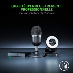 Razer Seiren Mini - Microphone à condensateur USB pour Le Streaming (Compact avec directivité supercardioïde, Support inclinable